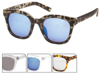 Load image into Gallery viewer, Sonnenbrille Cat Eye 400 UV klar getigert blau silbern verspiegelt
