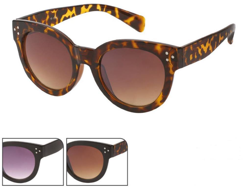 Sonnenbrille dicke Cat Eye Brille 400 UV getönt Punktedreieck Metall
