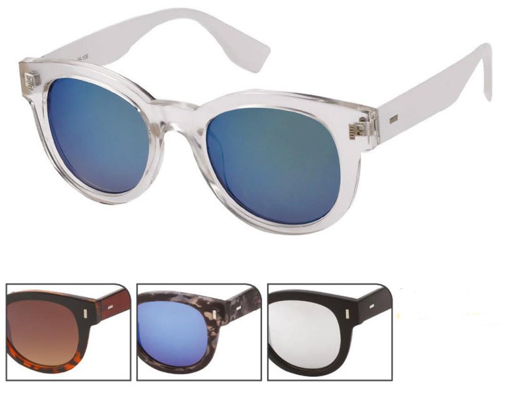 Sonnenbrille Cat Eye Brille 400 UV Steg rund Bügel kantig Linie geriffelt