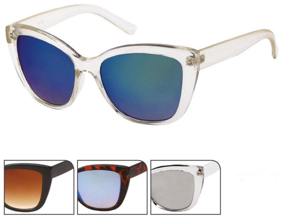 Sonnenbrille Cateye Katzenaugen Brille 400 UV Bügelenden kantig