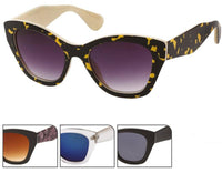 Cargar imagen en el visor de la galería, Sonnenbrille Cateye starke Katzenaugen Form 400 UV Bügel breit
