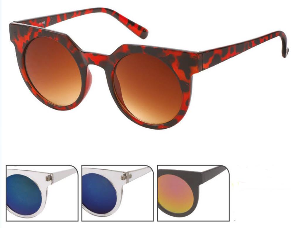 Sonnenbrille Cateye oben kantig Round Glasses 400 UV Damen