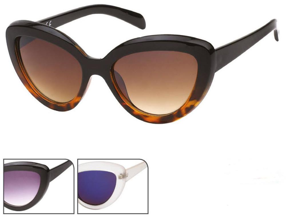 Sonnenbrille Cateye Katzenaugen Gläser dick 400 UV klassisch