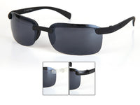Load image into Gallery viewer, Sonnenbrille Herren getönt 400 UV frameless schmal grau getönt
