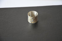 Load image into Gallery viewer, Ring vergoldet 925 Sterlingsilber Bandring Dreiecke
