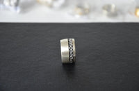 Load image into Gallery viewer, Silberring 925 Sterlingsilber Bandring Kreis Rille
