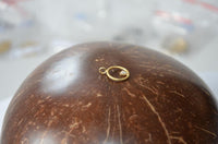 Load image into Gallery viewer, Anhänger 925 Sterling Silber vergoldet Tulpe Kreis
