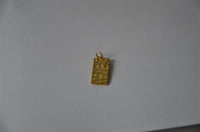 Load image into Gallery viewer, Anhänger 925 Sterling Silber gold Rechteck gehämmert
