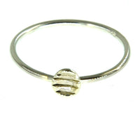 Load image into Gallery viewer, Ring Sterling Silber 925 Kreis Streifen 1mm gebürstet
