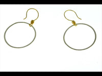 Load image into Gallery viewer, Silber 925 vergoldet Ohrringe Anhänger Creole indisch
