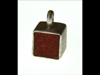Load image into Gallery viewer, Anhänger Silber 925 Würfel crushed Stein 10mm
