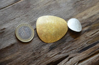 Load image into Gallery viewer, Anhänger Silber 925 vergoldet gebürstet Kreis Plektrum
