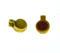 Load image into Gallery viewer, Anhänger Silber 925 vergoldet Scheibe crushed Stein 9mm
