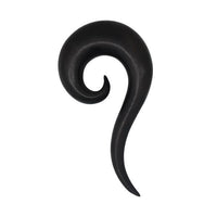 Cargar imagen en el visor de la galería, Tribal Holz Piercing Expander Fragezeichen Spirale schwarz Plug Tunnel
