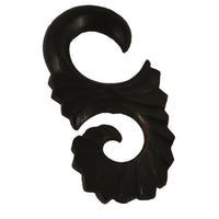 Load image into Gallery viewer, Piercing Holz ebony wood Abstrakt S-Form Ohrstecker unisex handgeschnitzt
