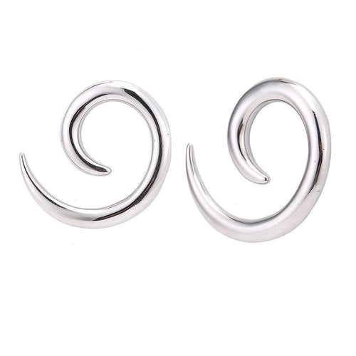 Piercing Spirale Expander Edelstahl silbern verschiedene Größen Ohrstecker