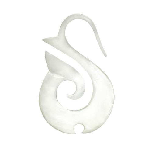 Perlmutt Piercing Schnecke Spirale 1.6mm Expander Muschel filigran geschnitzt Ohr