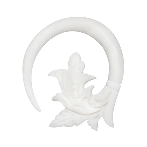 Bone Piercing Flames Hook Spirale 2mm 3mm 4mm Expander Dehnschnecke Ohrring weiß