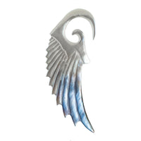 Load image into Gallery viewer, Perlmutt Piercing Hooks Spiralen Flügel 2mm 3mm 4mm Expander Muschel geschnitzt
