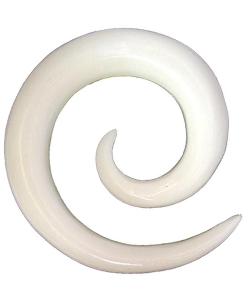 Bone Piercing Spirale 2mm 3.8mm Expander Dehnschnecke Ohrring weiß Dehnspirale Ohr