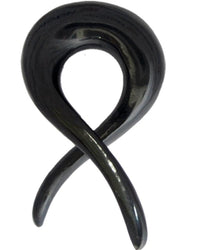 Cargar imagen en el visor de la galería, Hook Buffalo Horn Piercing Expander Bogen gewunden hell bis schwarz 6mm Lobe
