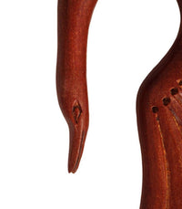 Cargar imagen en el visor de la galería, Piercing Holz red sawo wood Schwan Tribal earring Expander handgeschnitzt

