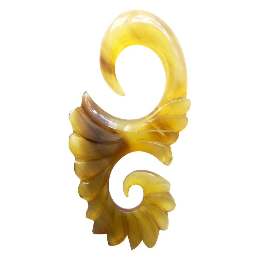 Hook Horn Piercing Expander abstrakt S-Form natural