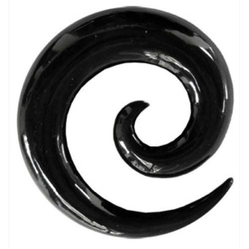 Tribal Buffalo Horn Piercing Expander schwarz Spirale