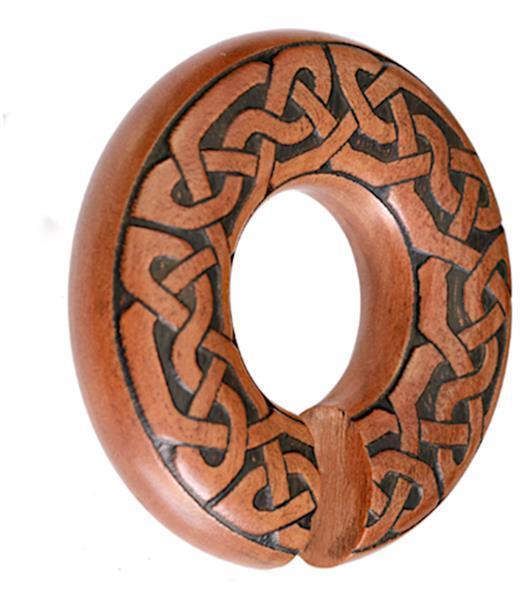 Piercing Narraholz Holz Ohrgewicht Ring Donut keltisch Knoten
