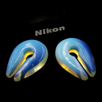 Cargar imagen en el visor de la galería, Ohr Piercing Opalit Stein Schlüsselloch Ohrgewicht
