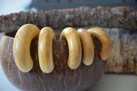 Load image into Gallery viewer, Ohr Donut Piercing Ohrgewicht Jackfrucht Holz Ring

