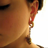 Cargar imagen en el visor de la galería, Piercing 3.5mm Ohrgewicht Hook Anhänger Edelstahl
