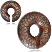 Load image into Gallery viewer, Ohr Donut Piercing Dahlie Holz Ohrgewicht Ring
