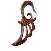 Cargar imagen en el visor de la galería, Piercing Narra Holz Flügel Dehnspirale schmal braun

