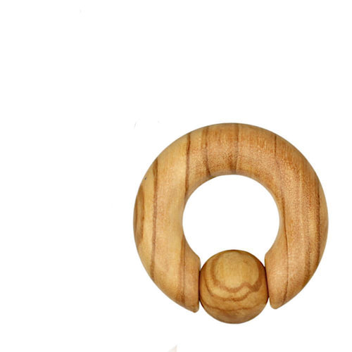 Captive Bead Klemmkugel Ring Olivenholz Piercing Dehner