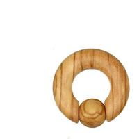 Cargar imagen en el visor de la galería, Captive Bead Klemmkugel Ring Olivenholz Piercing Dehner
