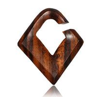 Cargar imagen en el visor de la galería, Narraholz Piercing Raute dunkelbraun 4mm 6mm
