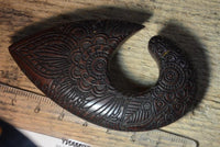 Load image into Gallery viewer, Ohrgewicht Narraholz Tropfen 16mm Piercing Blumen
