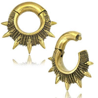 Cargar imagen en el visor de la galería, Ohrgewicht Brass 6mm Expander Piercing Clicker Stacheln
