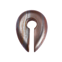 Cargar imagen en el visor de la galería, Ohrgewicht Natur Stein 12mm Tropfen Schlüsselloch braun
