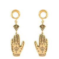 Load image into Gallery viewer, Ohrgewicht Piercing Hook Edelstahl Auge Hand der Fatima

