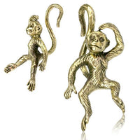 Load image into Gallery viewer, Ohrgewicht 4mm Hook Messing Affe 70mm Dehner
