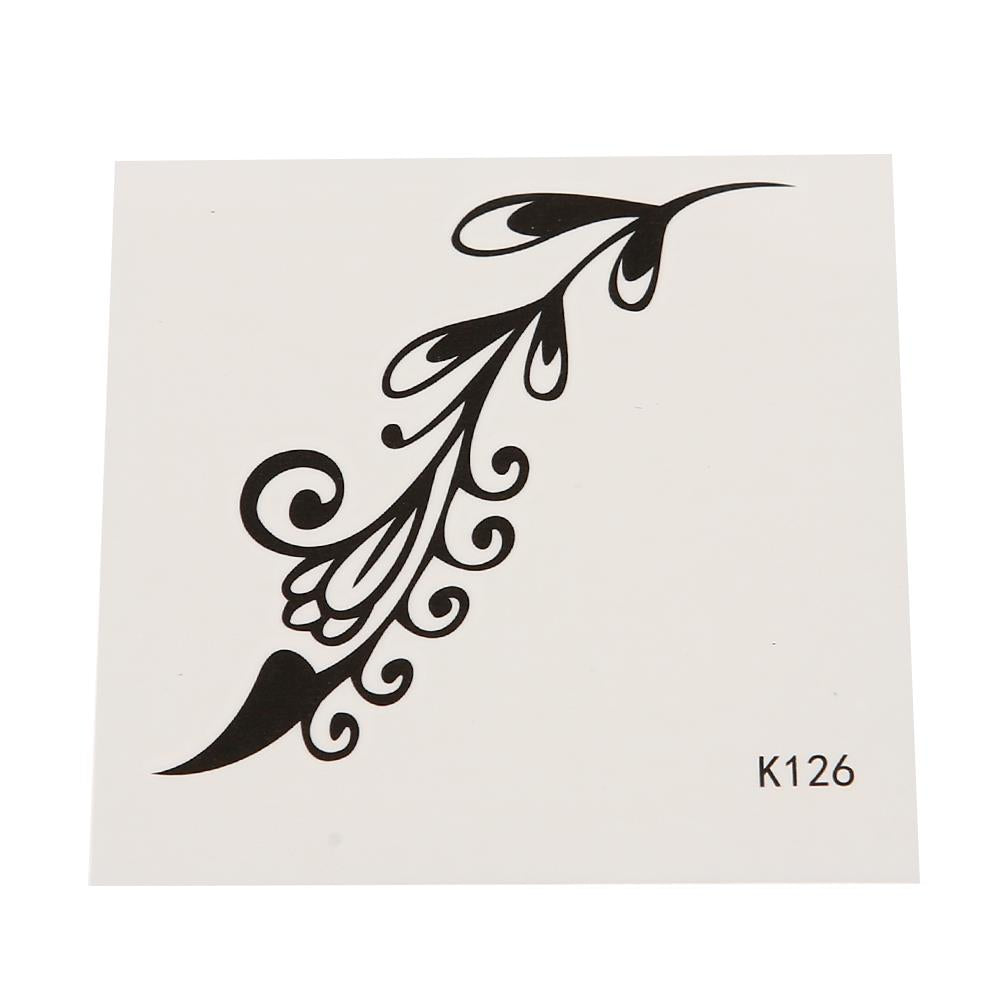 Tattoo schwarz Ranke verzweigt verziert geschlängelt Ornament einzeln 1 Bogen