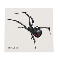 Load image into Gallery viewer, Klebetattoo temporär Spinne realistisch spitze Beine schwarz rot 1 Bogen
