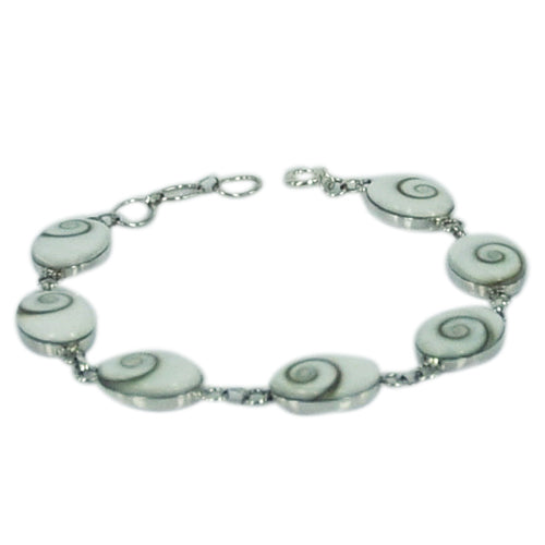 Shivaauge Armband Shiva Auge 15 mm oval 925er Sterling Silber Damen Schmuck Silberarmband
