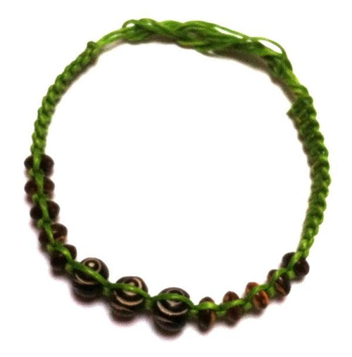 Armbänder grün braun Freundschaftsarmband Armband Holzperlen Baumwolle Unisex Schmuck gewachst