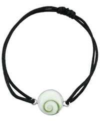 Load image into Gallery viewer, Shivaaugen Baumwoll Armband Shiva Auge Baumwolle 925er Sterling Silber Shivaauge Unisex verstellbar
