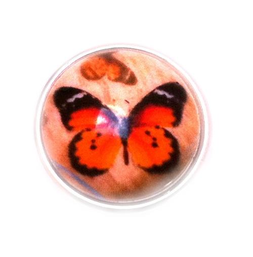 Chunks Buttons Druckknöpfe Click Button für Lederarmband Chunk Edelstahl rund Armband Schmetterling
