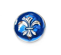 Load image into Gallery viewer, Chunks Buttons Druckknöpfe Click Button für Lederarmband Chunk Edelstahl Armband Anker blau
