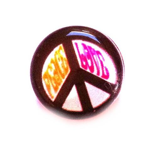 Chunks Buttons Druckknöpfe Click Button für Lederarmband Chunk Edelstahl Armband Symbol Peace
